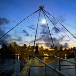 Riverine offers a unique experience with its Chinese fishing net and cage fish farm